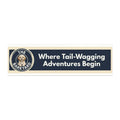 Car Magnet — "Where Tail‑Wagging Adventures Begin" Dog Sticker for Vehicles -- The BarkYard