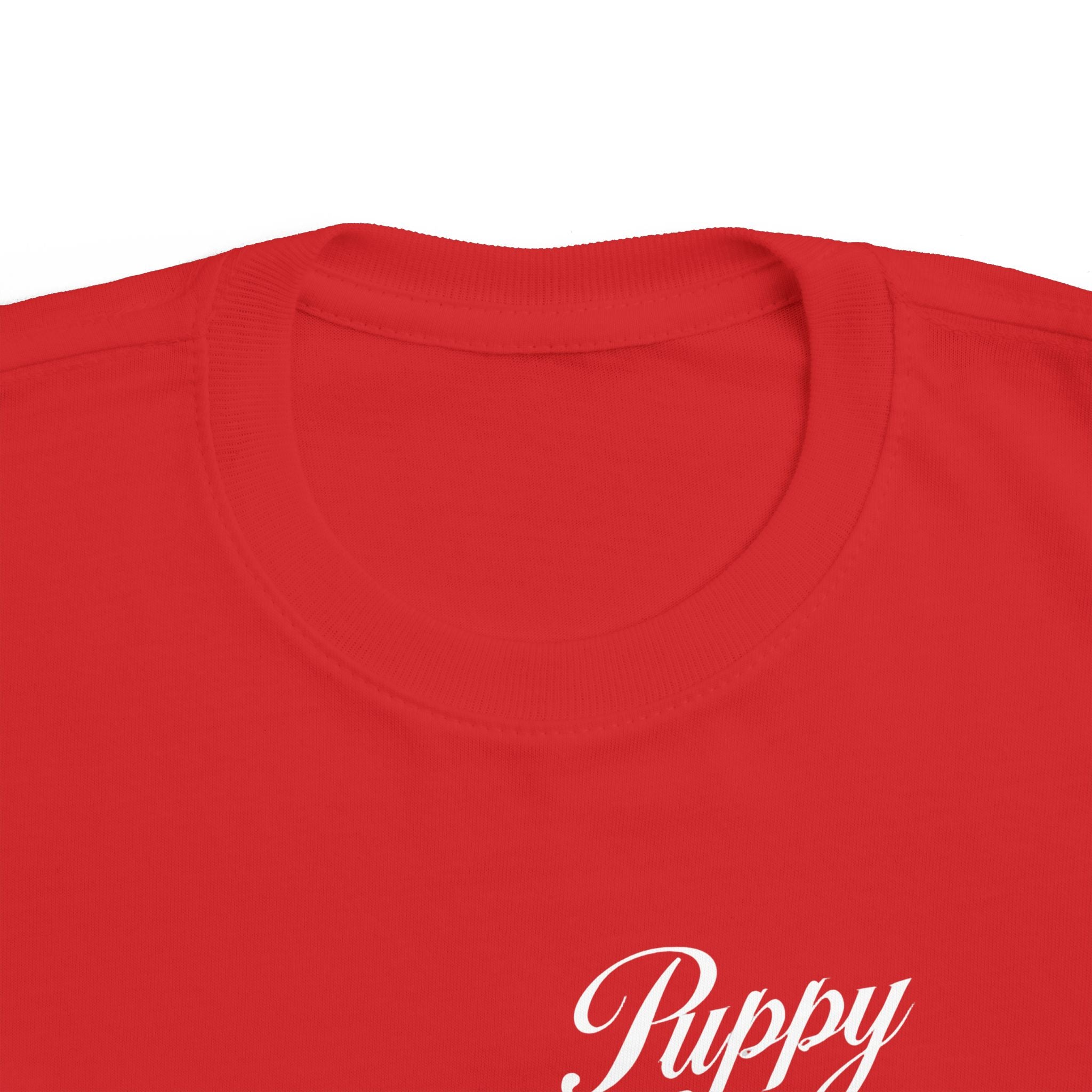 Puppy Toddler Tee, Colorful Kids Shirt, Cute Dog Child Tshirt, Fun Animal Baby Top, Playful Pet Youth Clothing, Infant Fine Jersey,
