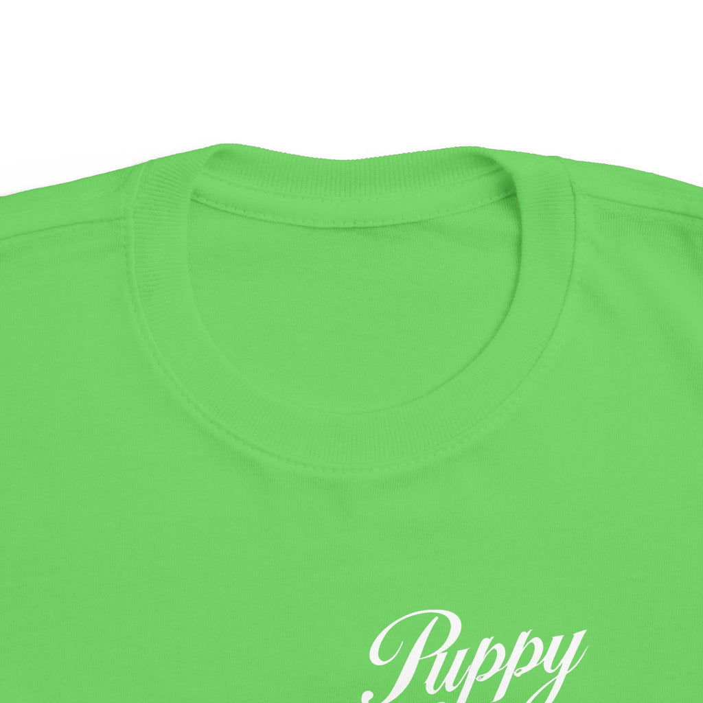 Puppy Toddler Tee, Colorful Kids Shirt, Cute Dog Child Tshirt, Fun Animal Baby Top, Playful Pet Youth Clothing, Infant Fine Jersey,