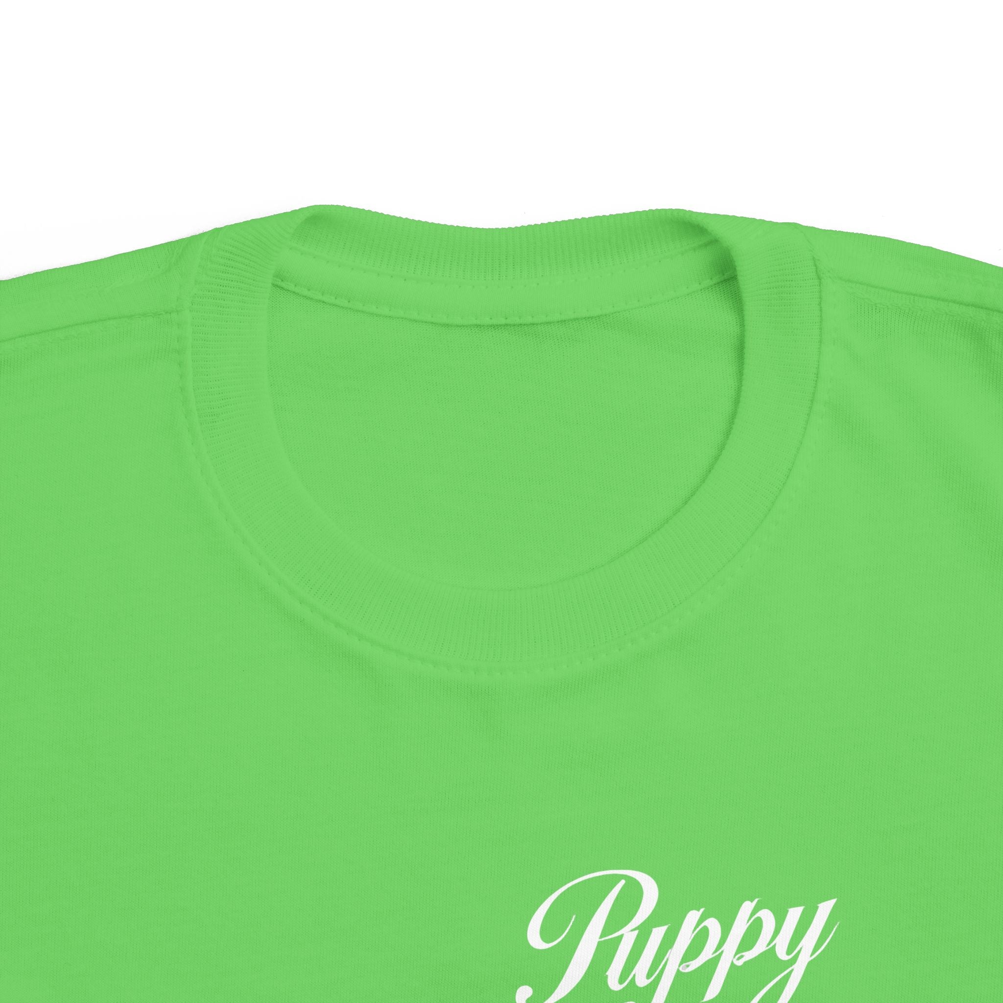 Puppy Toddler Tee, Colorful Kids Shirt, Cute Dog Child Tshirt, Fun Animal Baby Top, Playful Pet Youth Clothing, Infant Fine Jersey,